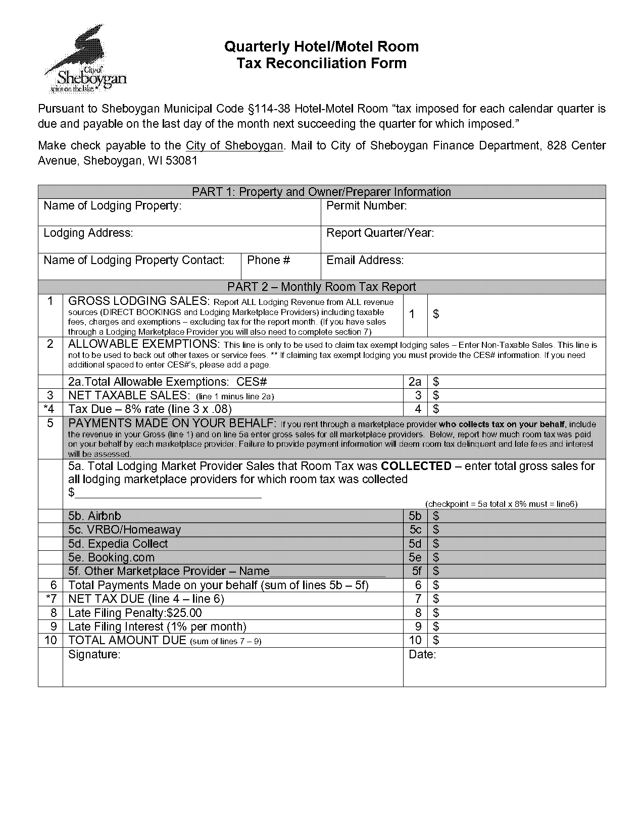 city of sheboygan tax records